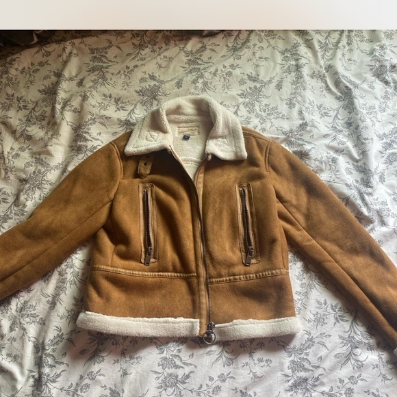 Jackets & Blazers - Women's Tan Shearling Jacket